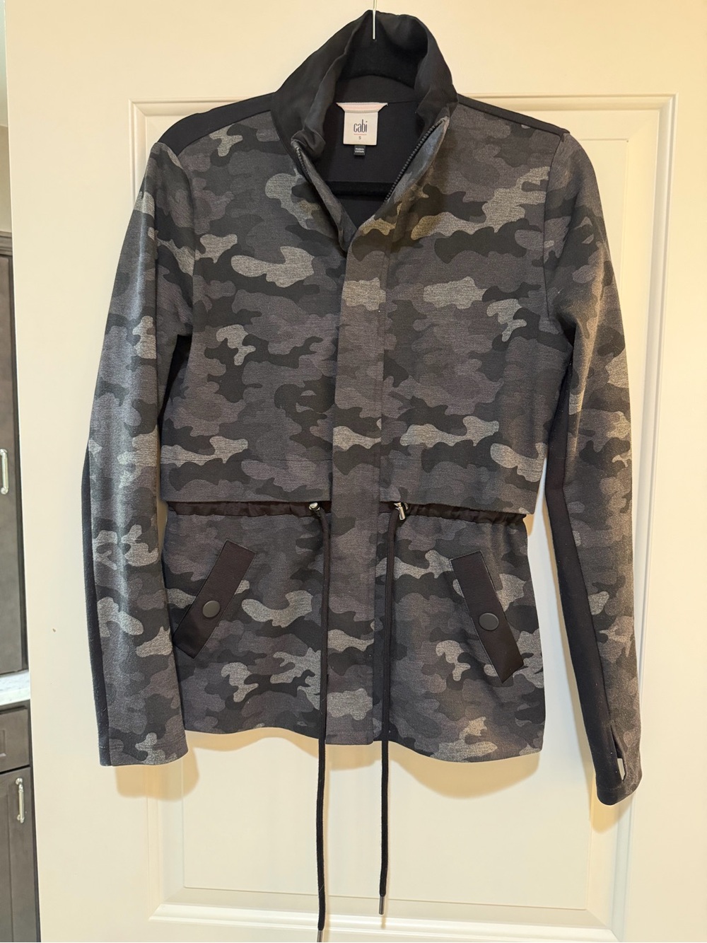 CAbi Women's Gray Camouflage Utility Jacket